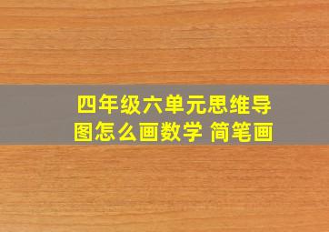 四年级六单元思维导图怎么画数学 简笔画